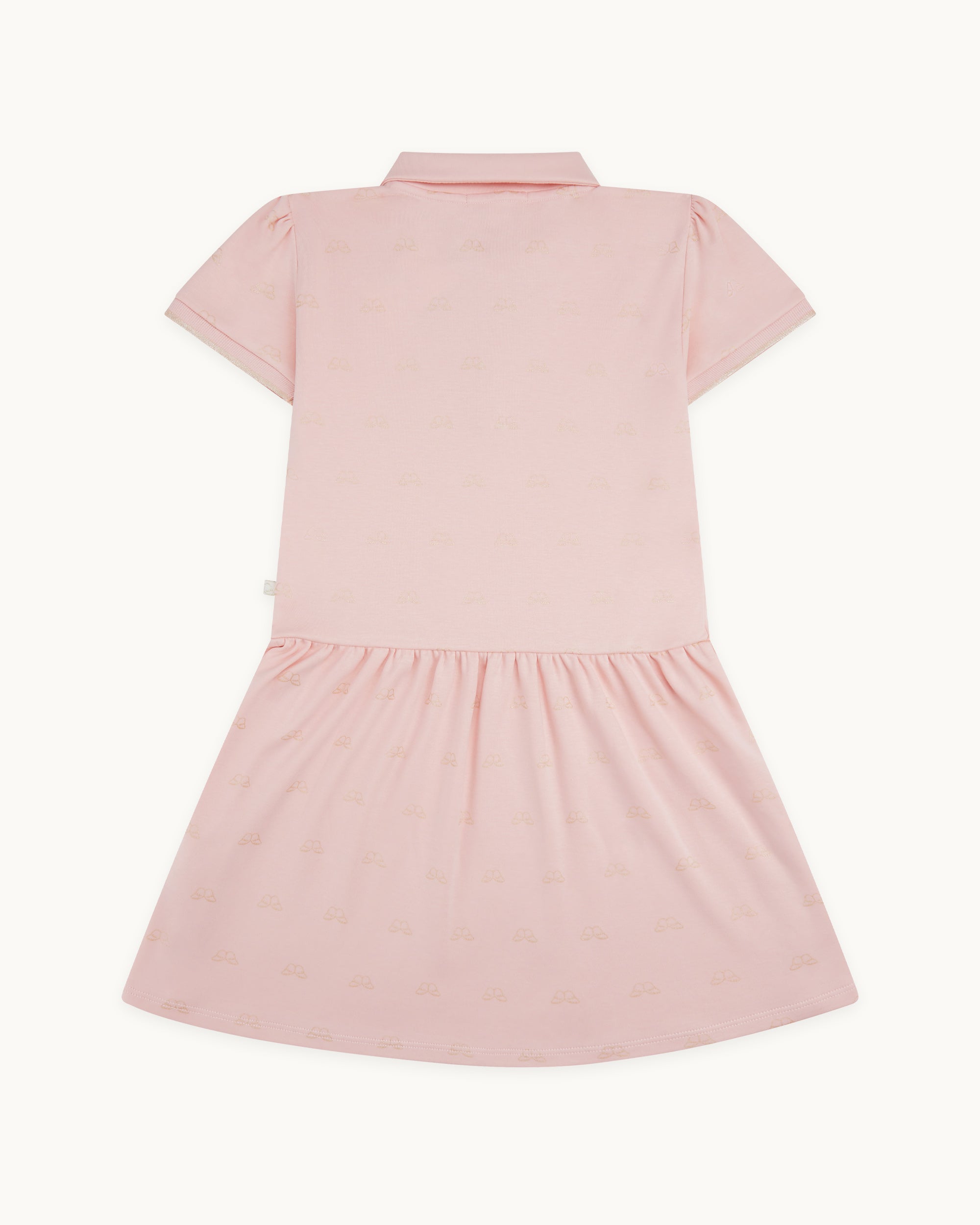 Angel Wing™ Polo Dress - Child Pink & Gold