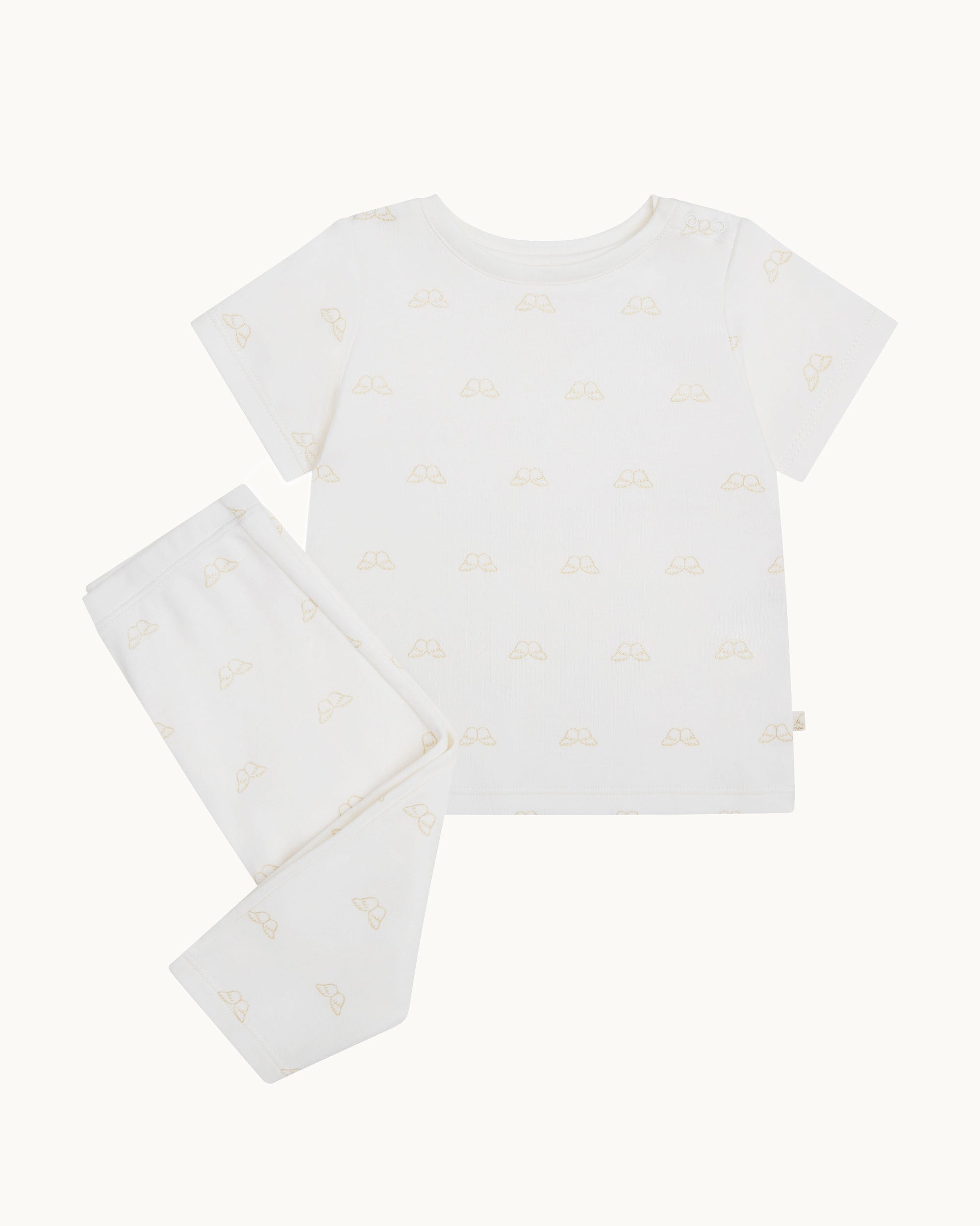 Angel Wing™ Two Piece Jersey Set - Baby Ivory