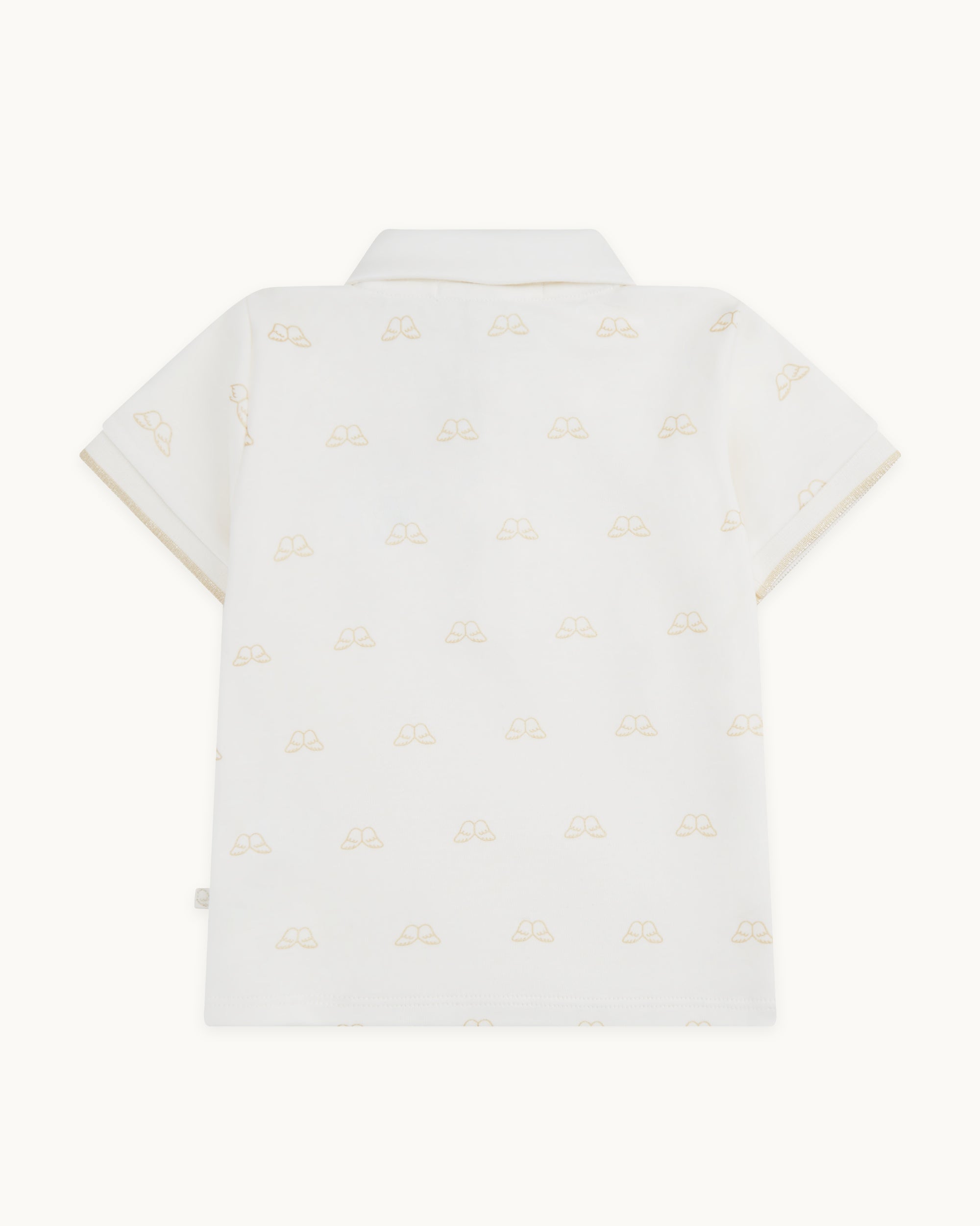 Angel Wing™ Polo Shirt - White & Gold