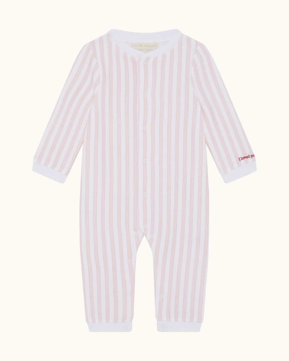 Adore Stripe Sleepsuit - Pink