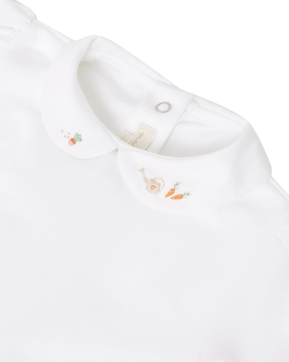 Alba Short Little Gardener Embroidered Collar Onesie