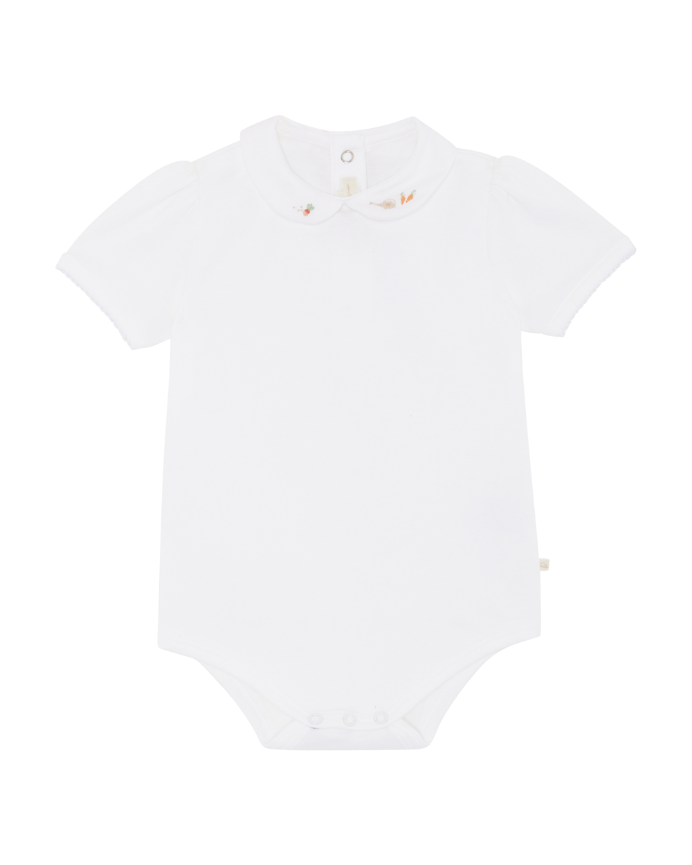 Alba Short Little Gardener Embroidered Collar Onesie