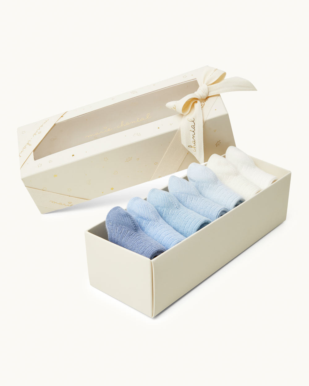 Bijou Set Of 7 Socks - Blue