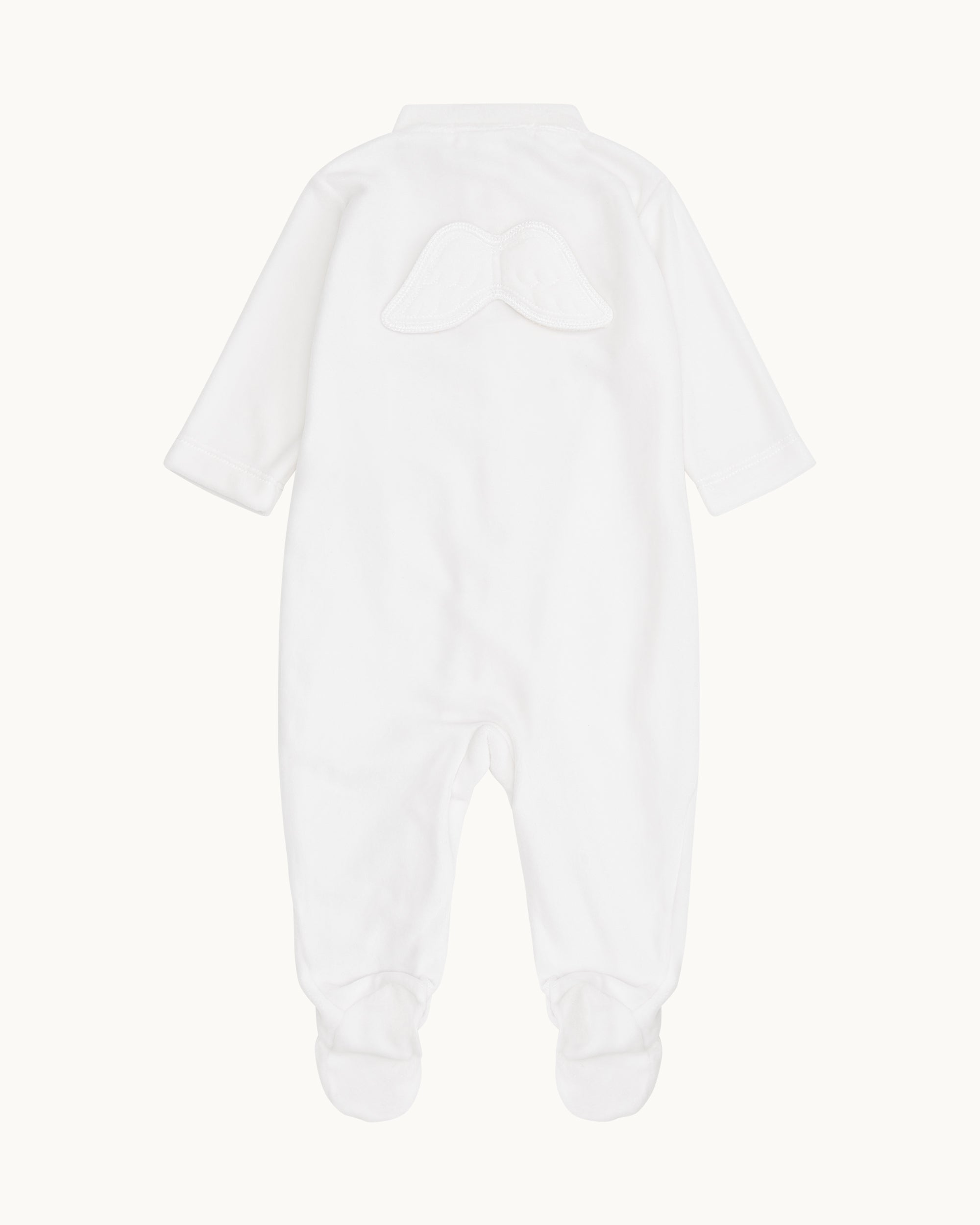 Angel Wing™ Pointelle Sleepsuit - White