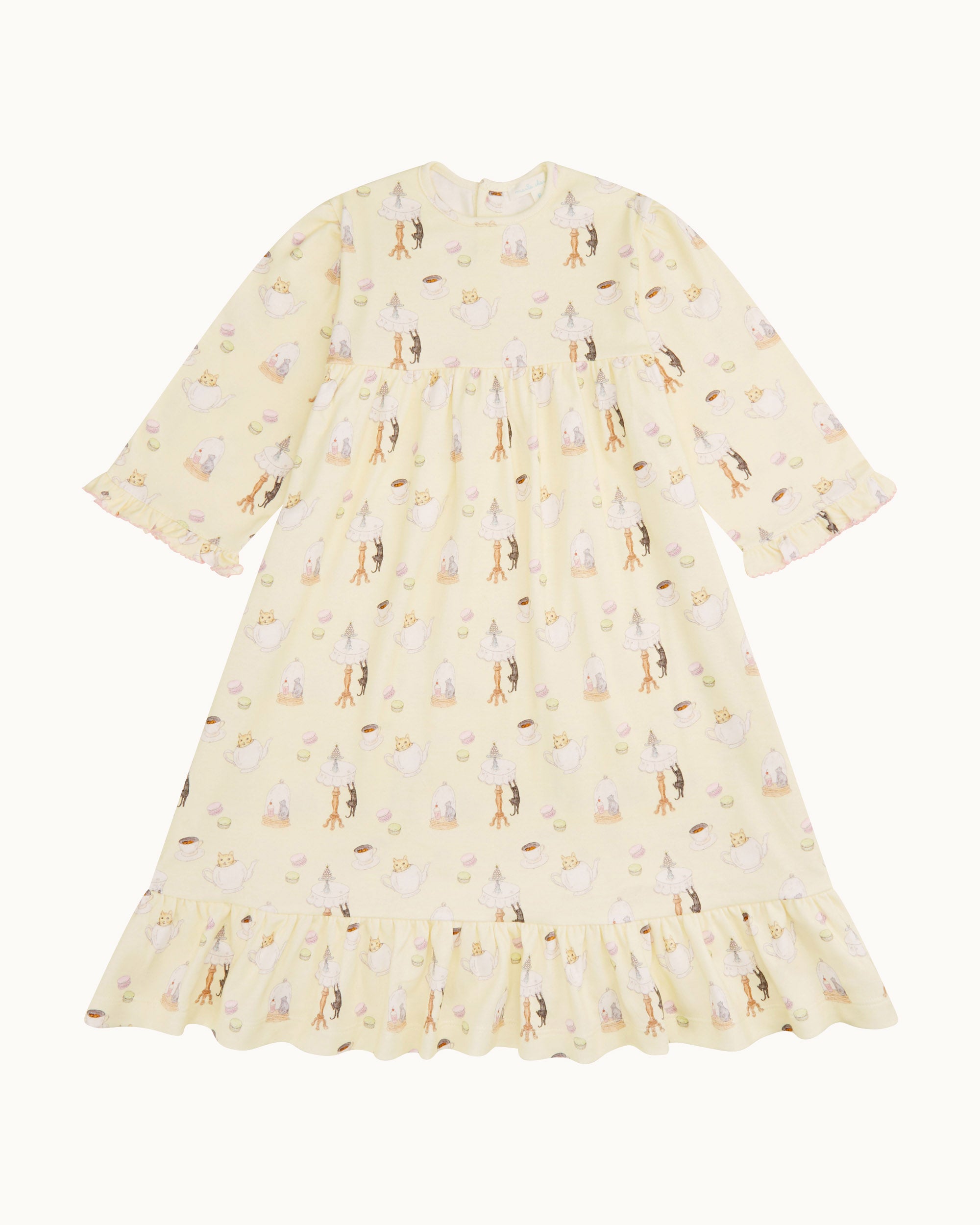 Kitten's Tea Party Nightgown - Child Vanilla
