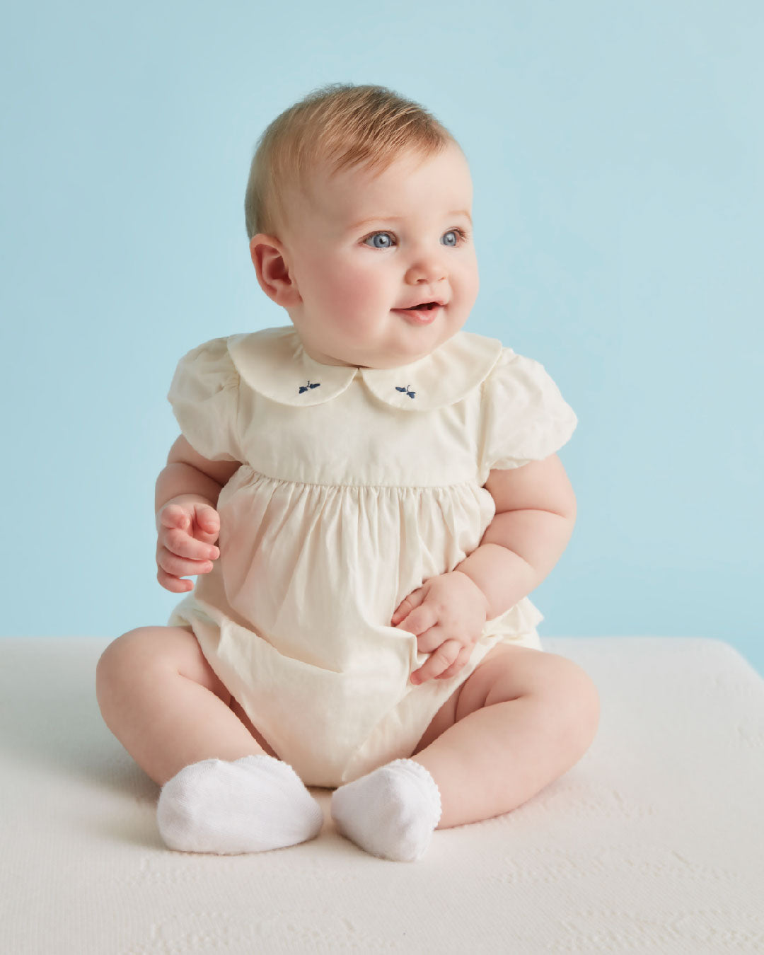 Oak Leaf Embroidered Romper