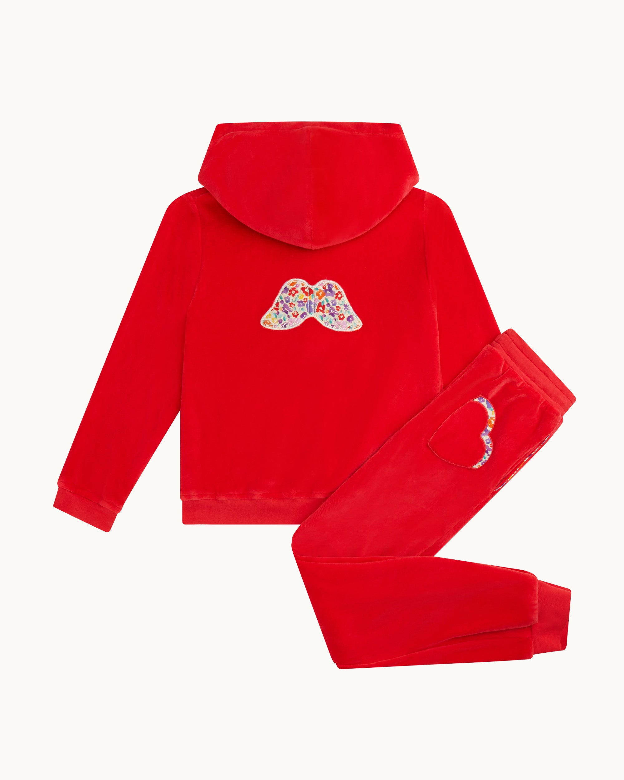 Velour Angel Wing™ Loungewear Set - Child Berry