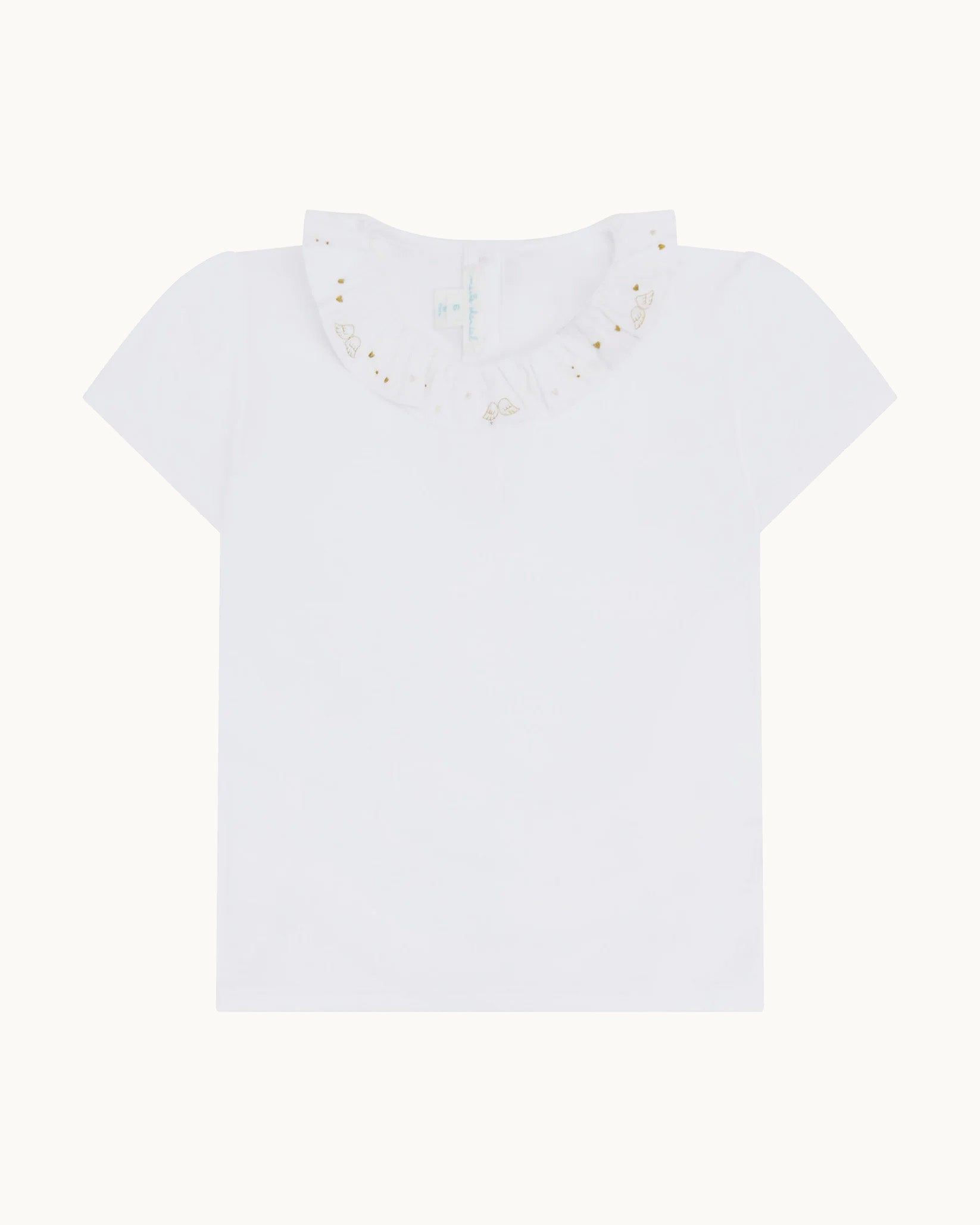 Angel Wing™ & Heart Embroidered Ruffle Collar T-Shirt - Child