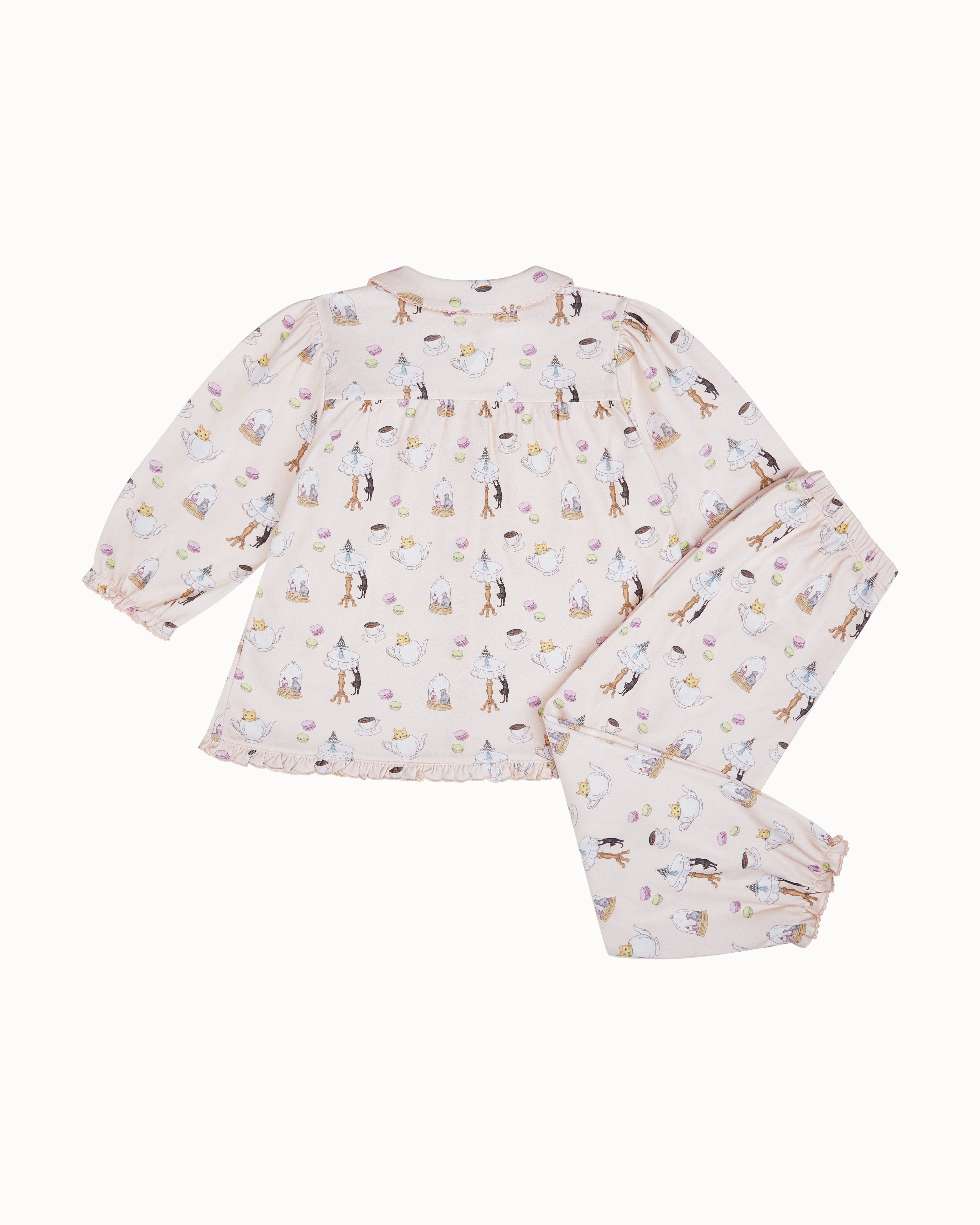 Kitten's Tea Party Pyjama - Child Pink
