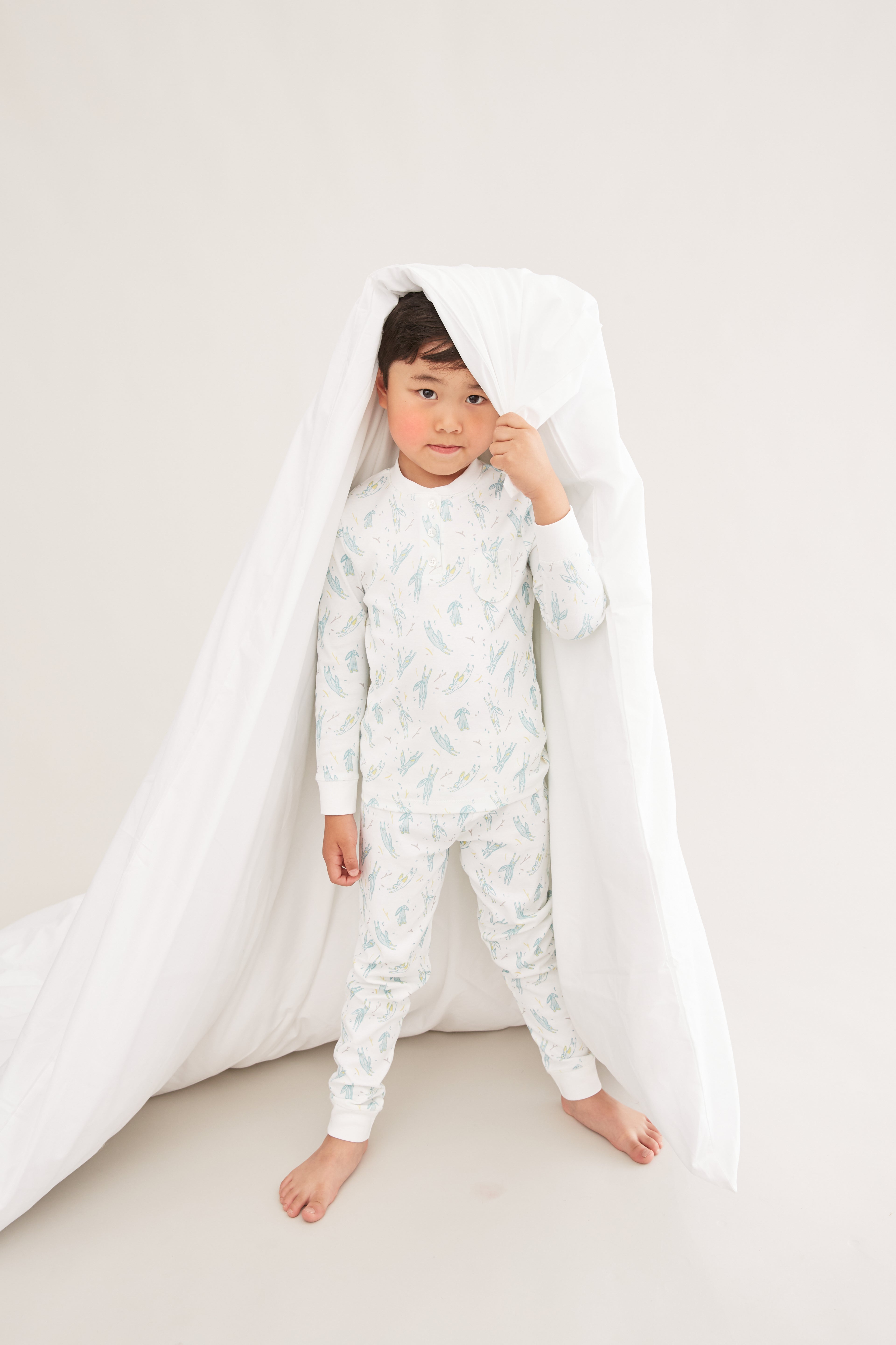 Little Bunny Pyjama Child - White/Blue