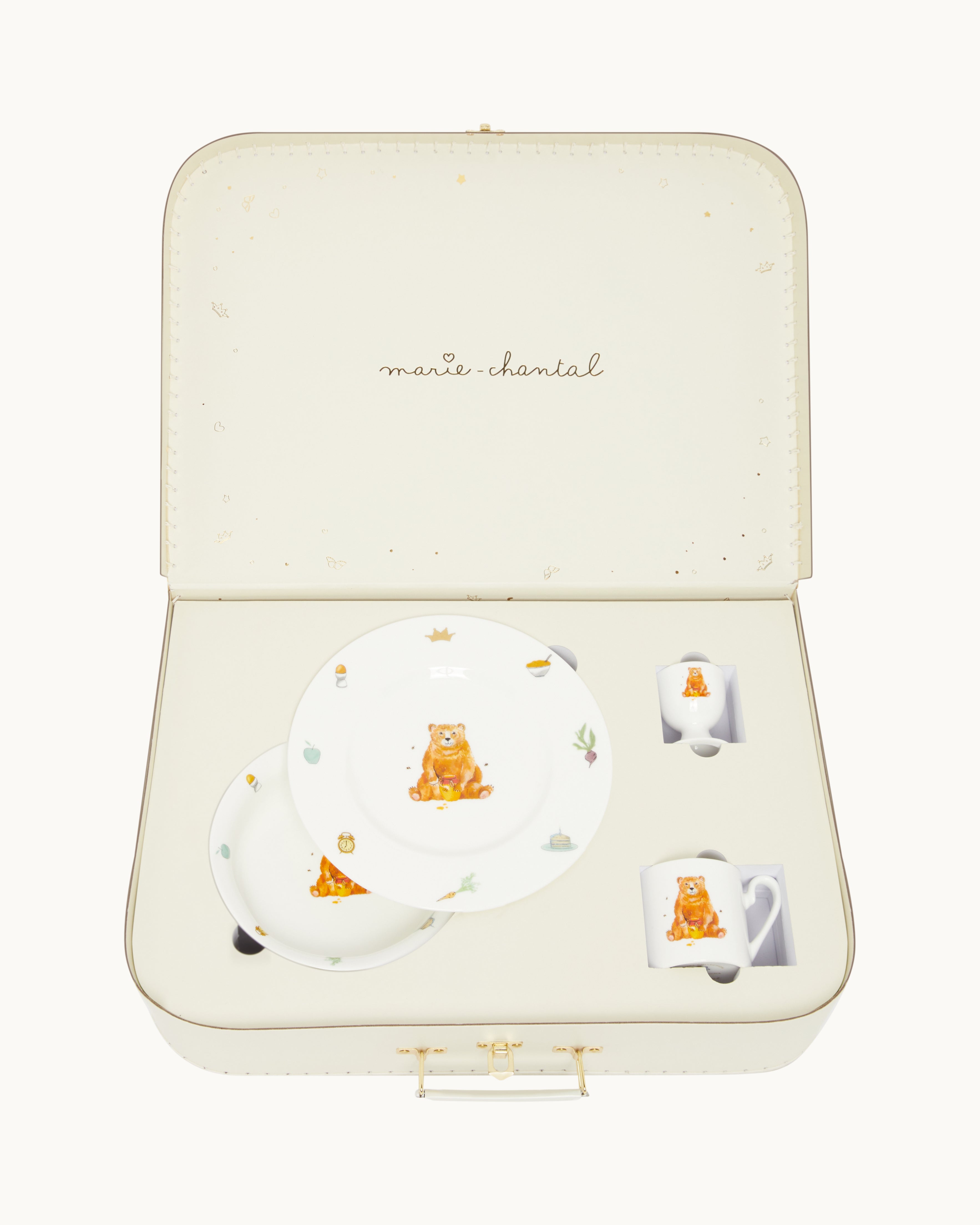 Manners Begin At Breakfast Crockery Suitcase Set