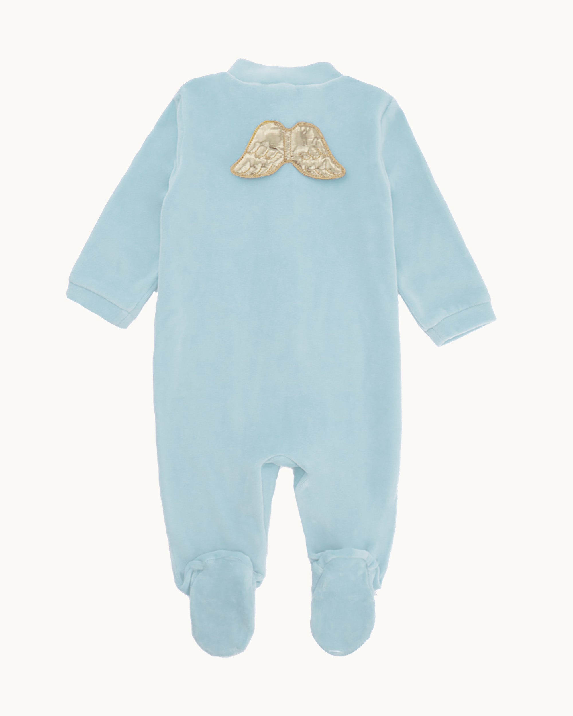 Sleep & Snuggle Velour Angel Wing Gift Set - Gold & Dusty Blue