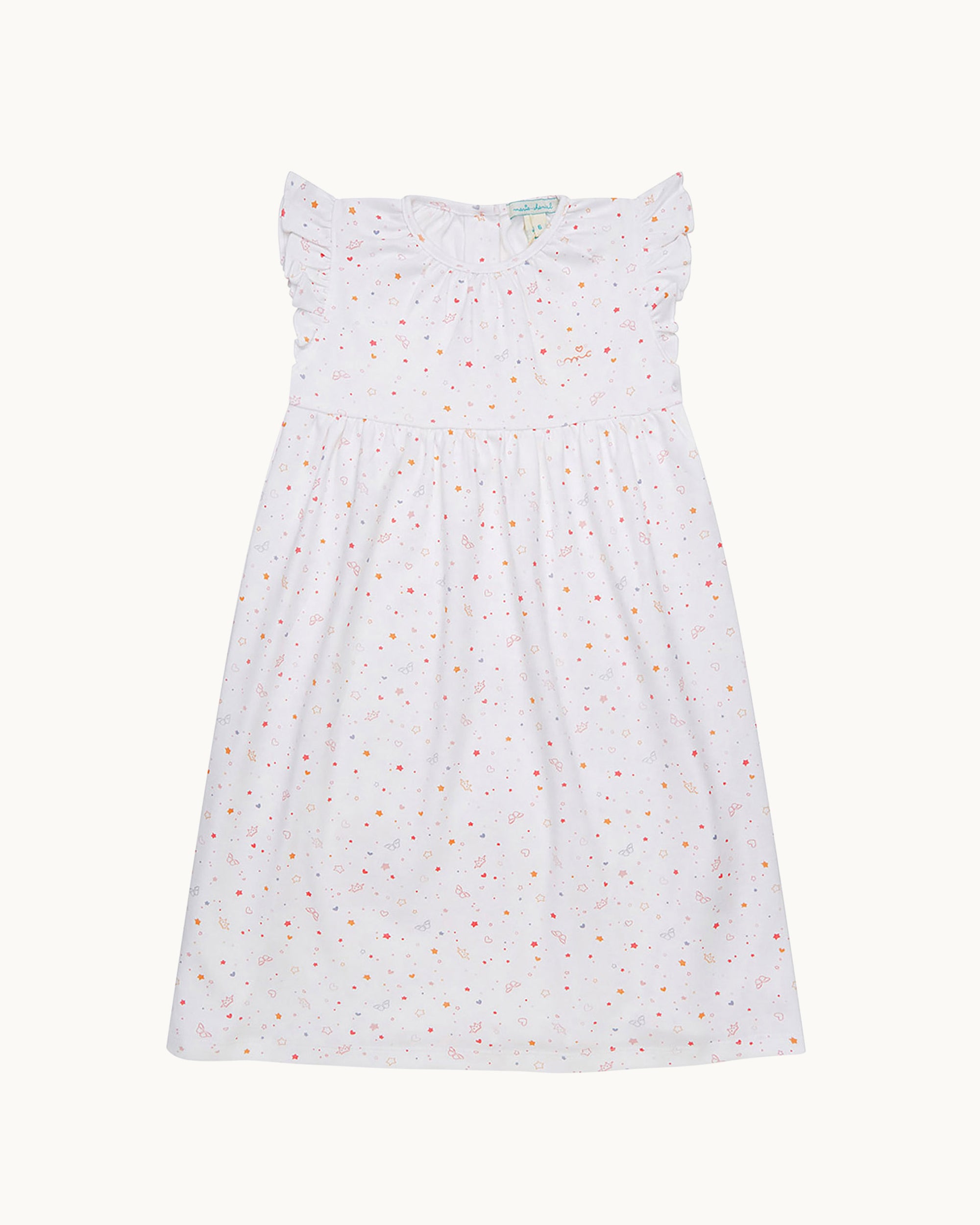 Star & Crown Nightgown - White & Pink