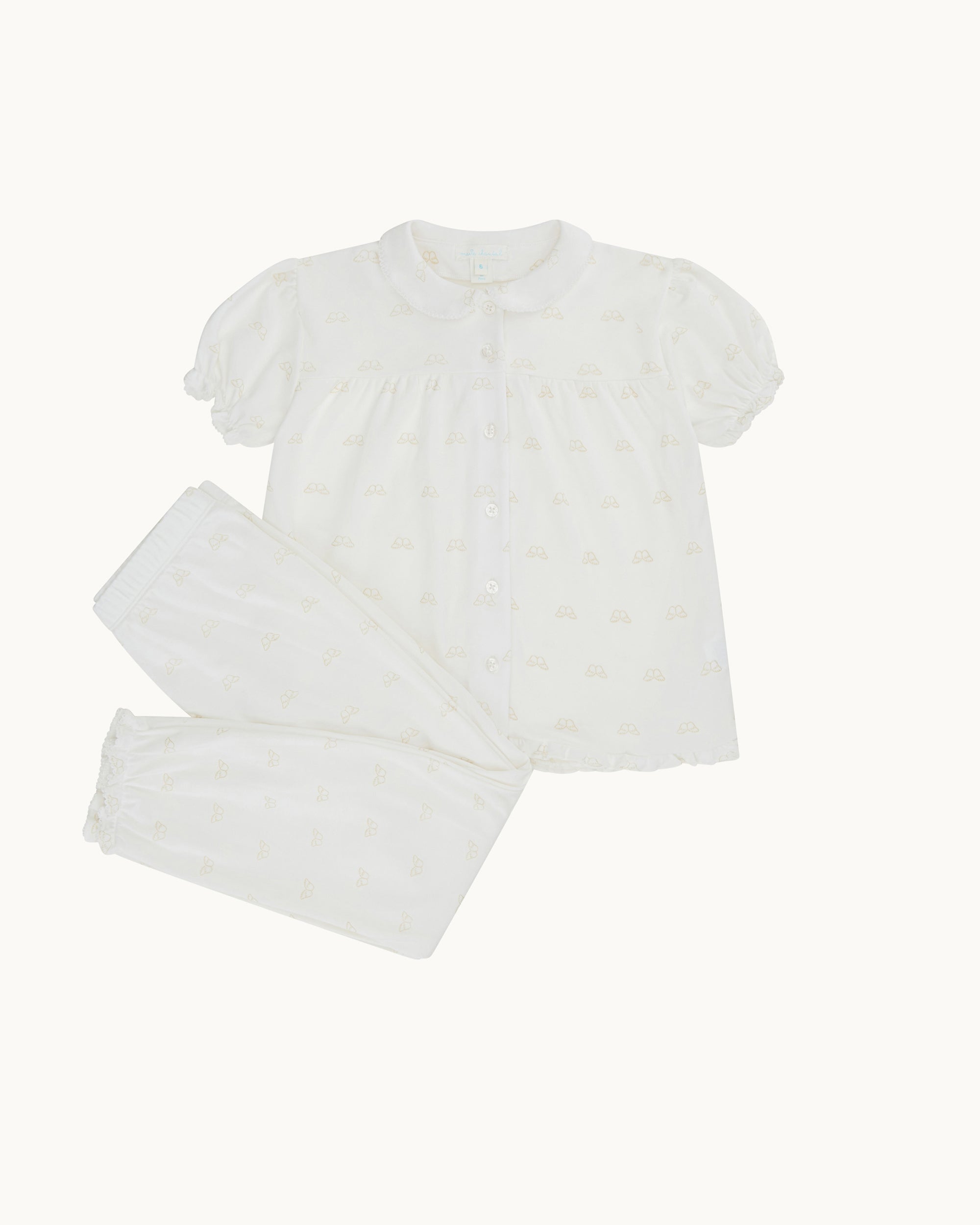 Angel Wing™ Print Pyjama - Child Cream