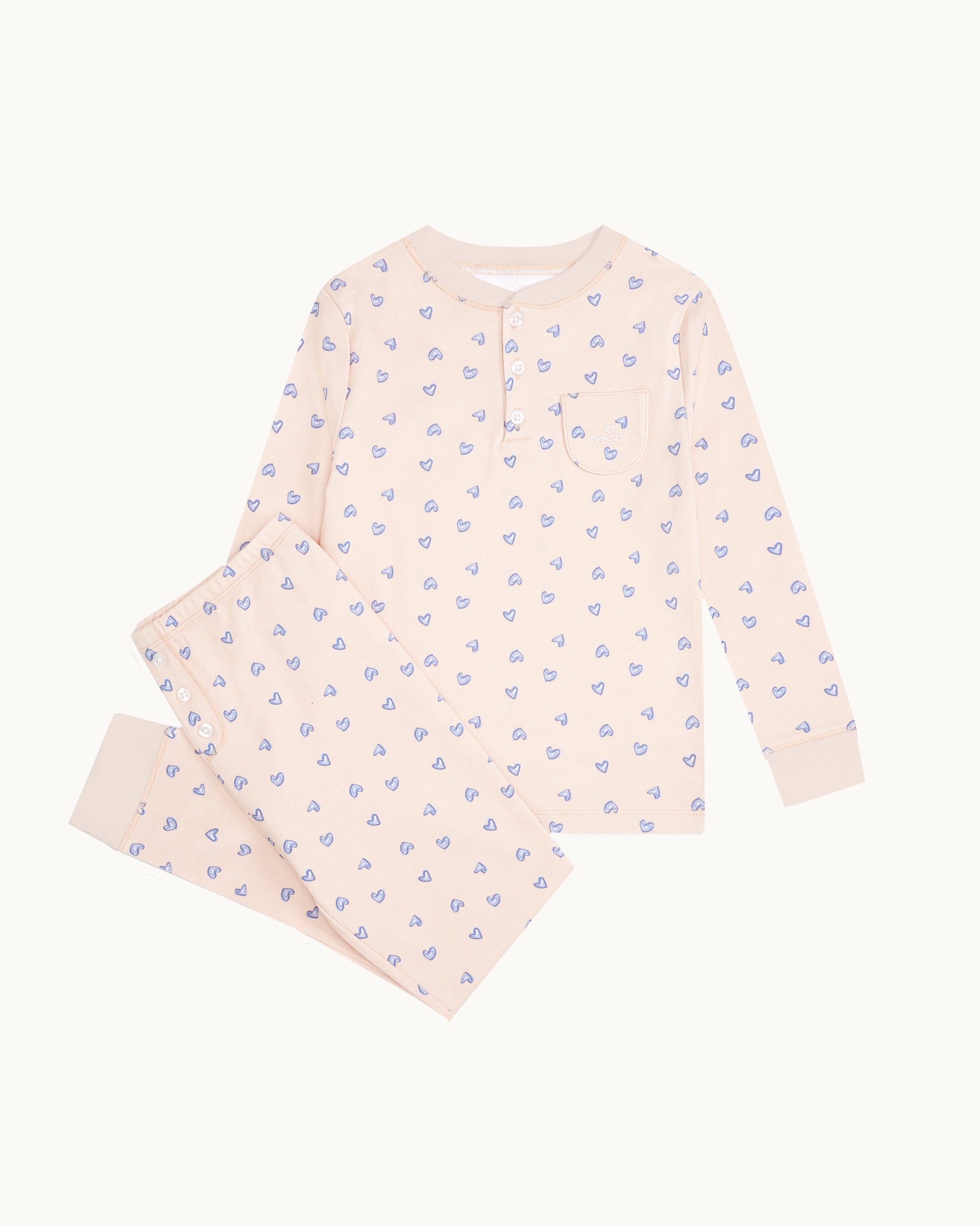 Love Heart Pyjama - Child Pink