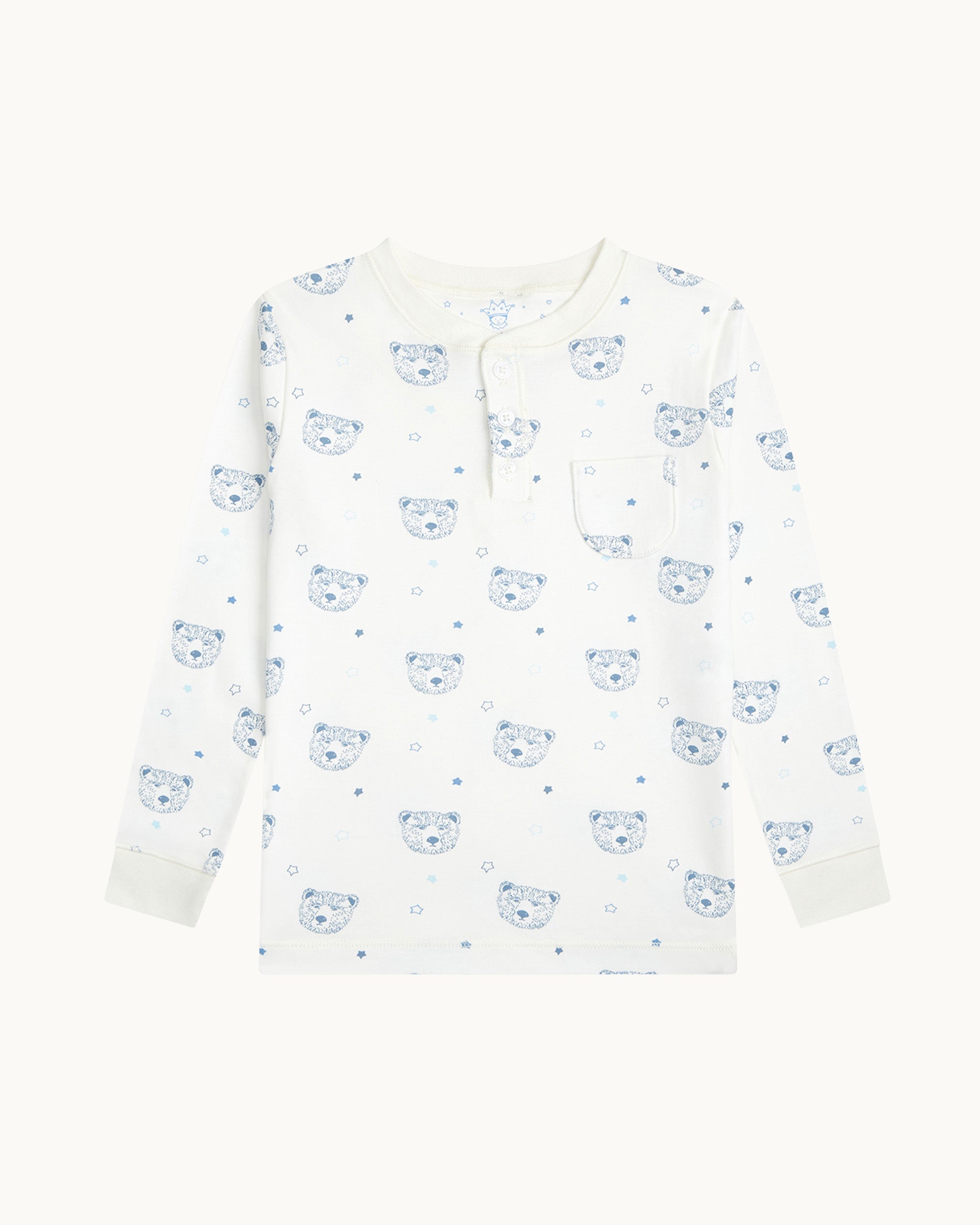 Bear Print Pyjama - Child Blue