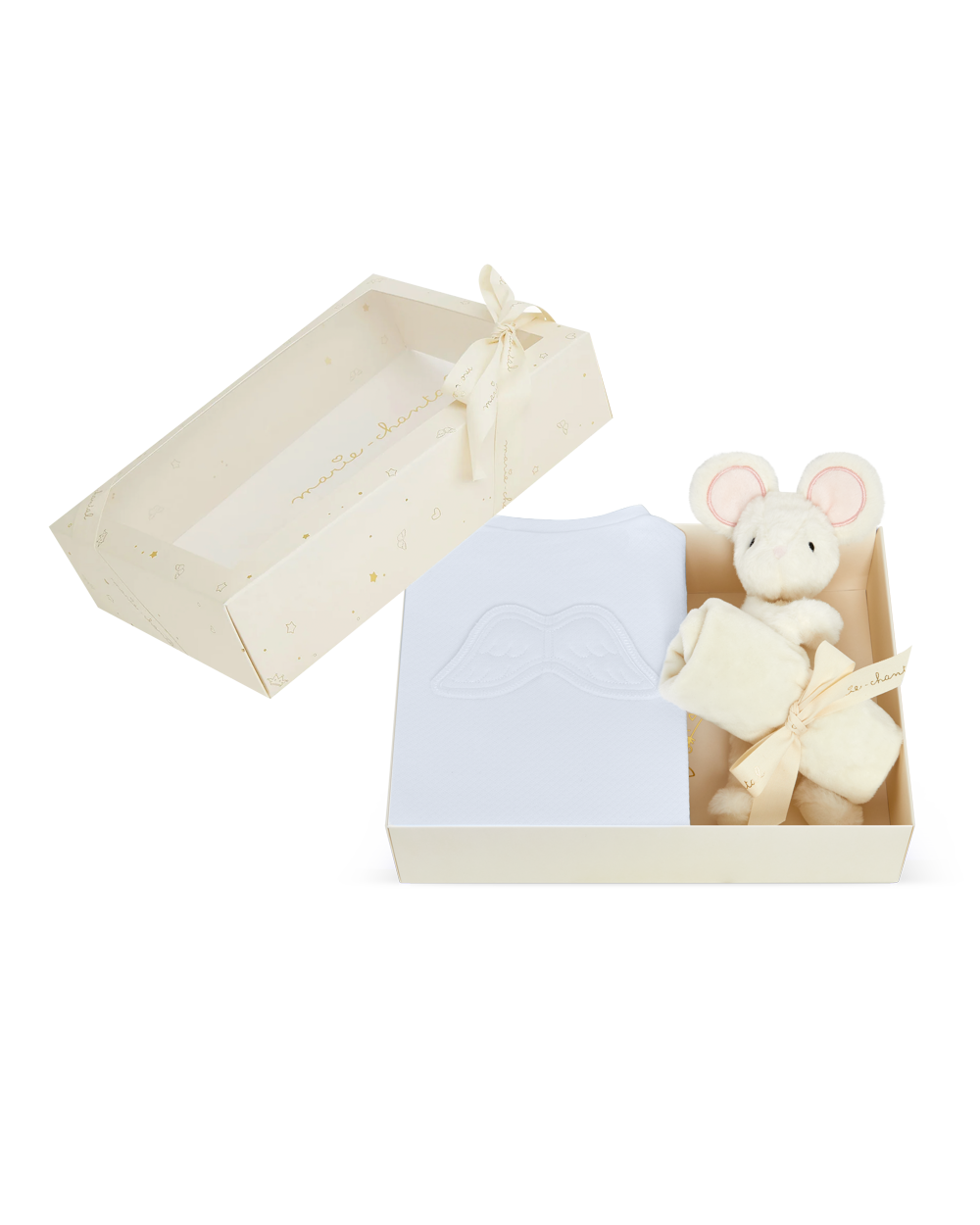 Sleep & Snuggle Pointelle Angel Wing Gift Set - Blue