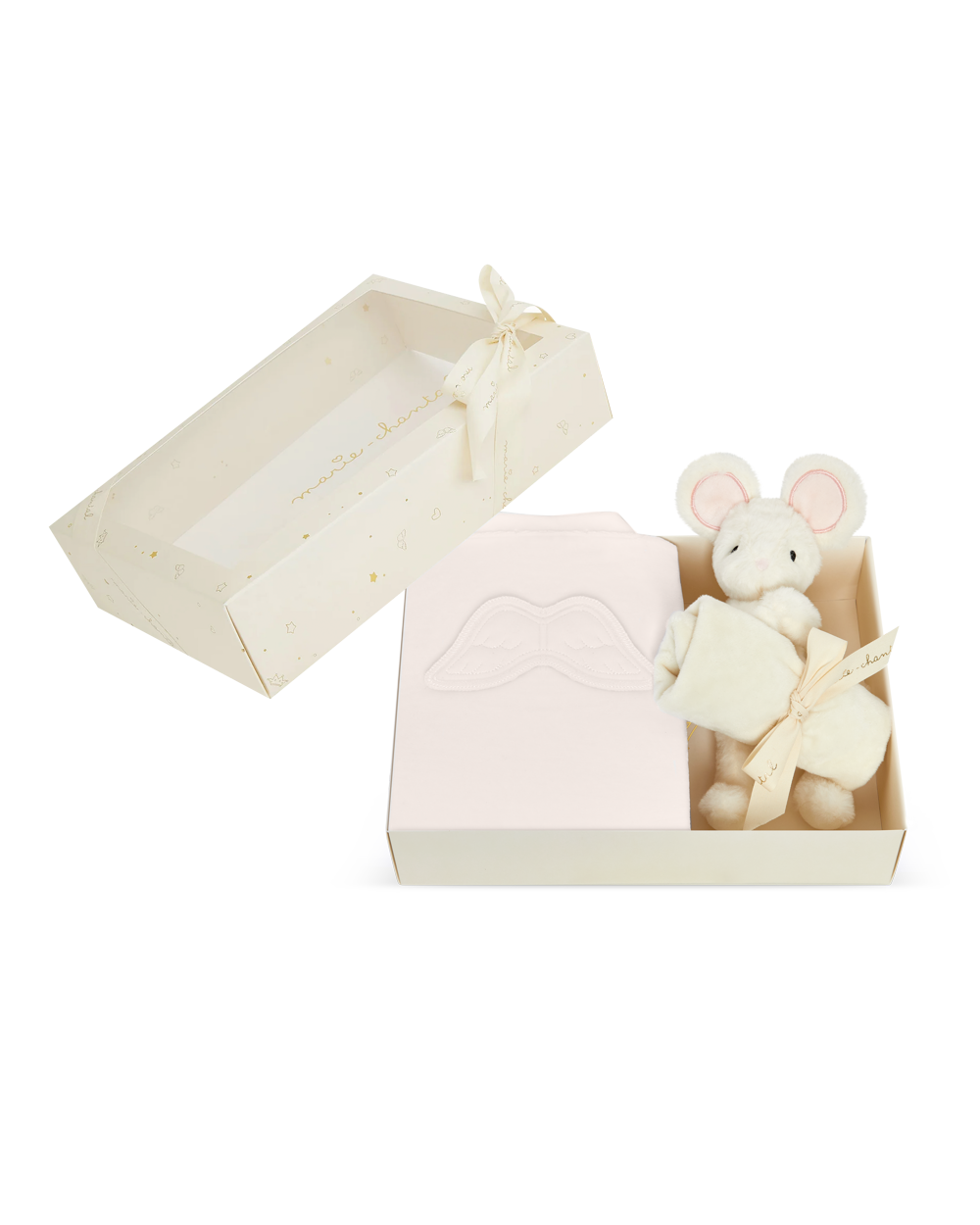 Sleep & Snuggle Velour Angel Wing Gift Set - Pink